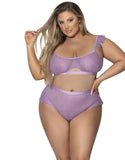 Magic Silk Flutter Sleeve Keyhole Bralette & Panty Set Queen size