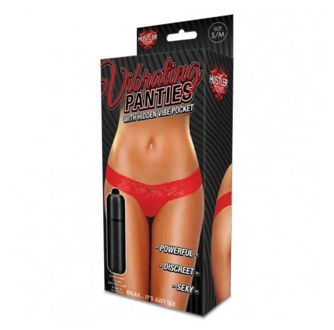 Hustler Vibrating Lace Thong Panties /w Hidden Vibe Pocket