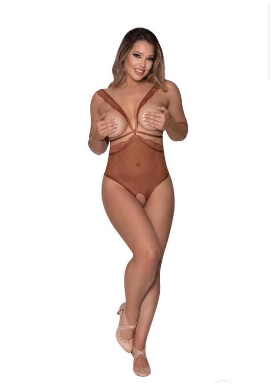 Caramel Kiss Cupless Teddy Caramel