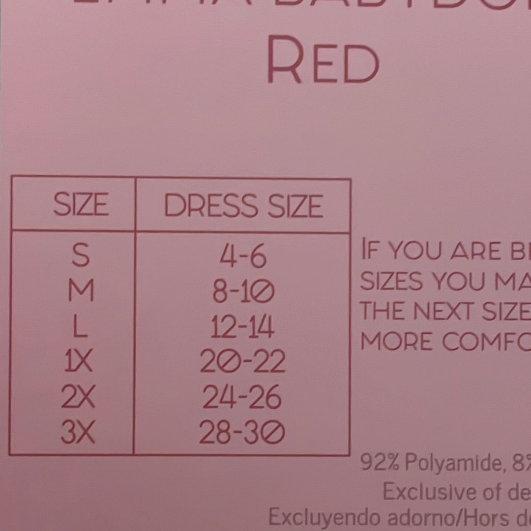 Be Wicked Emma 2 pc Babydoll Set Red Wired Mesh Lingerie
